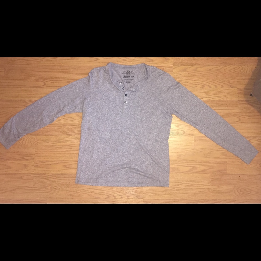 American rag long sleeve medium grey shirt